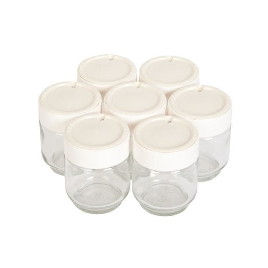 MOULINEX Lot de 7 pots en verre pour yaourtiere Yogurta Timer Compatible lave-vaisselle A14A03