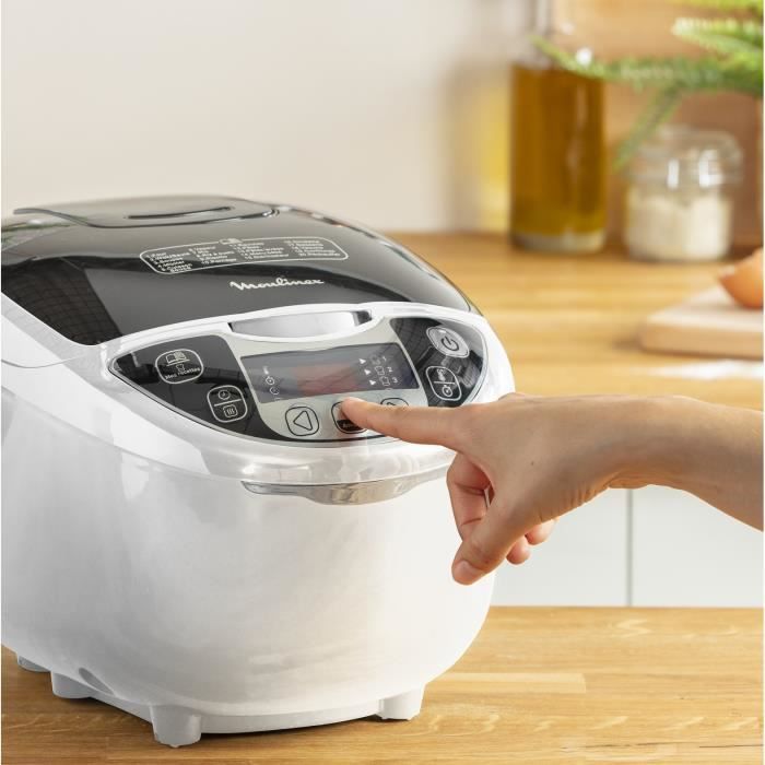 MOULINEX Multicuiseur 5 L 25 programmes Cuiseur riz Cuiseur vapeur Cuisson lente Cuve antiadhésive MK708E10