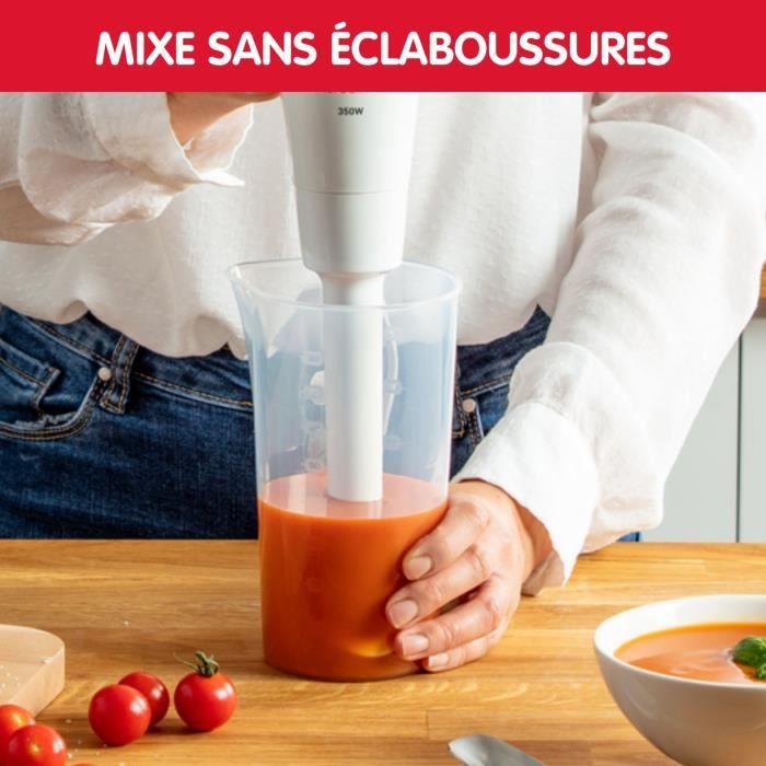 MOULINEX Turbomix Pied Mixeur 350W Anti-éclaboussure DD12A110