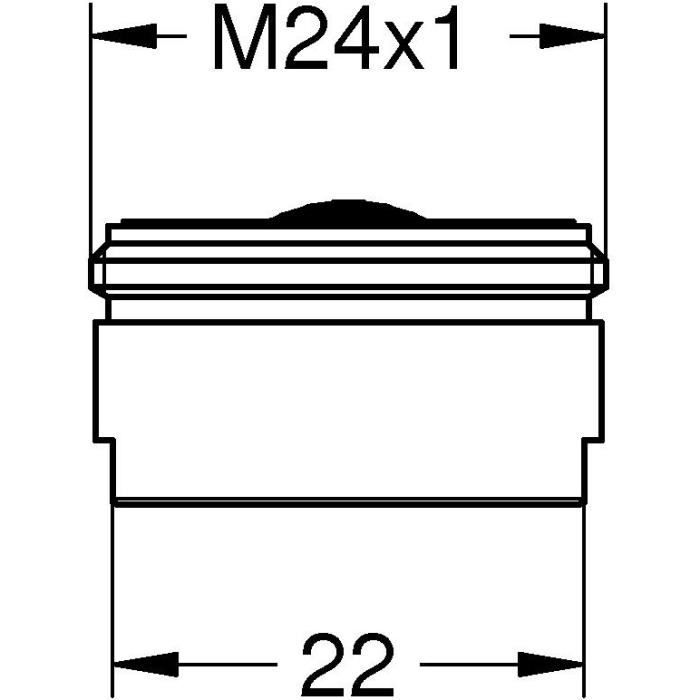 Mousseur - GROHE - Chromé 13952000 - Aérateur classe C - 30 l/min a 3 bars - Filetage externe