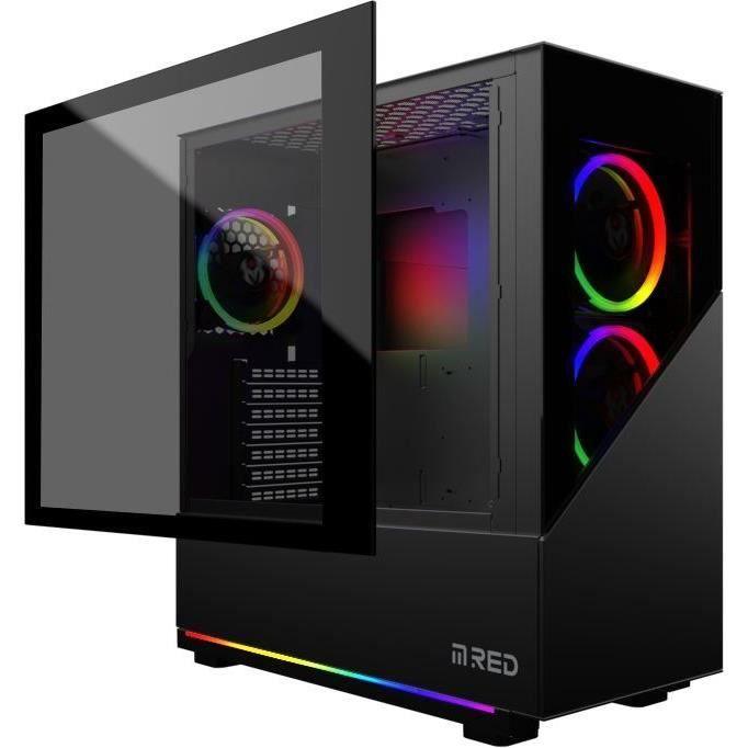 MRED - Boîtier PC Gamer ATX - Noir RGB Elite - Paloma Tech