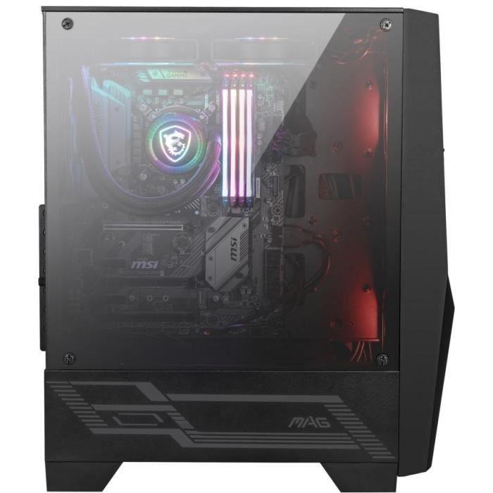 MSI BOITIER PC MAG FORGE 100M - Noir - Verre trempé - Format ATX (306 - 7G03M21 - 809) - Paloma Tech