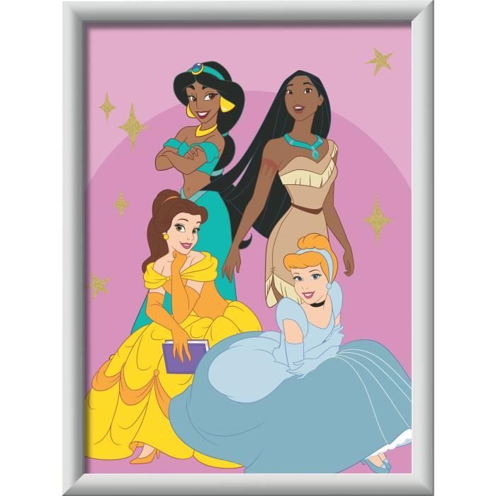 N° d’Art Disney Princess format 18x24cm,Kit de peinture par numéros Des 7 ans 23929 Ravensburger