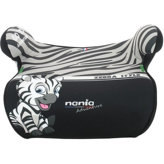 NANIA Rehausseur ceinturé ALPHA groupe 3 de 8 a 12 ans 25-36 kg 125-150 cm R129 - Avec accoudoirs - Noir