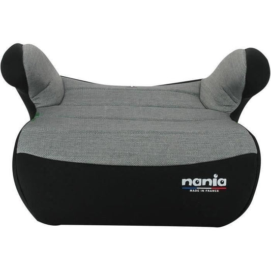 NANIA Rehausseur fixations isofix ALPHIX groupe 3 de 8 a 12 ans 25-36 kg 125-150 cm R129 - Avec accoudoirs - Gris