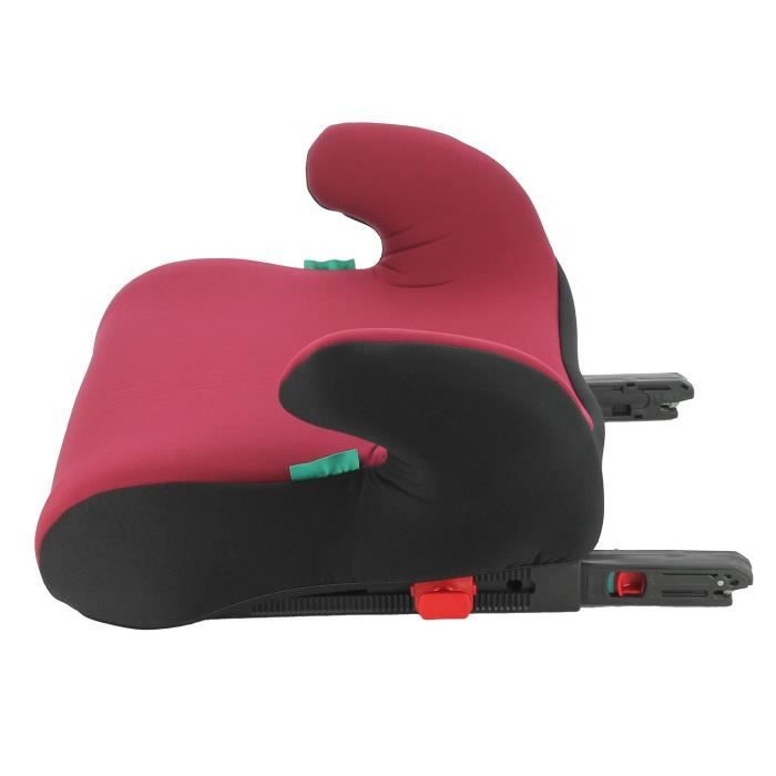 NANIA Rehausseur fixations isofix ALPHIX groupe 3 de 8 a 12 ans 25-36 kg 125-150 cm R129 - Avec accoudoirs - Rouge