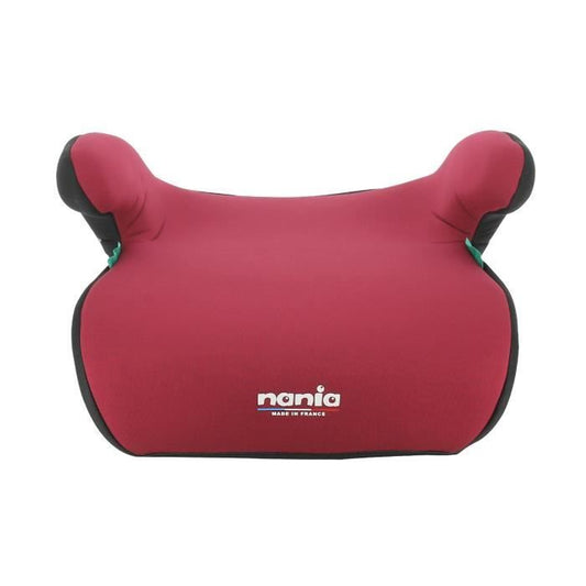 NANIA Rehausseur fixations isofix ALPHIX groupe 3 de 8 a 12 ans 25-36 kg 125-150 cm R129 - Avec accoudoirs - Rouge