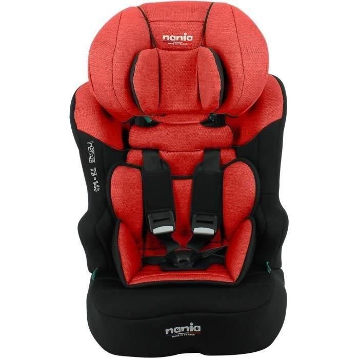 NANIA Siege auto ceinturé RACE I Groupe 1/2/3 de 3 a 10 ans 9-36 kg 76-140 cm R129 Tetiere réglable - Base inclinable