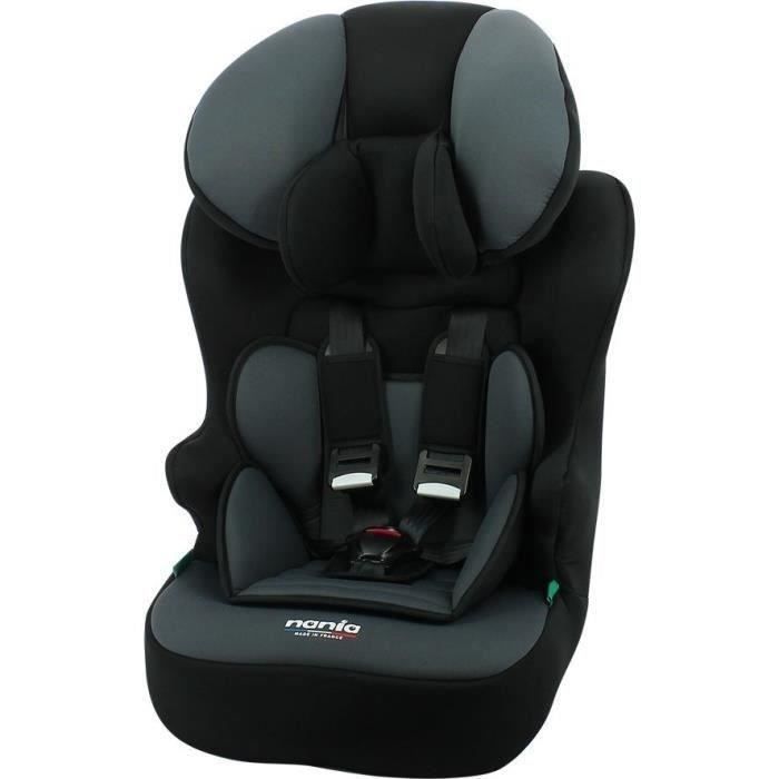 NANIA Siege auto ceinturé RACE I Groupe 1/2/3 de 3 a 10 ans 9-36 kg 76-140 cm R129 Tetiere réglable - Base inclinable