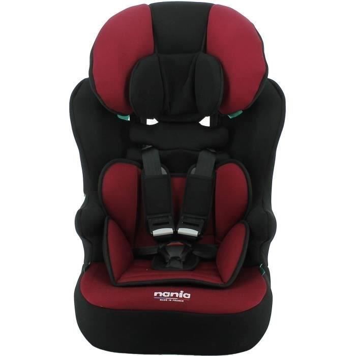 NANIA Siege auto ceinturé RACE I Groupe 1/2/3 de 3 a 10 ans 9-36 kg 76-140 cm R129 Tetiere réglable - Base inclinable