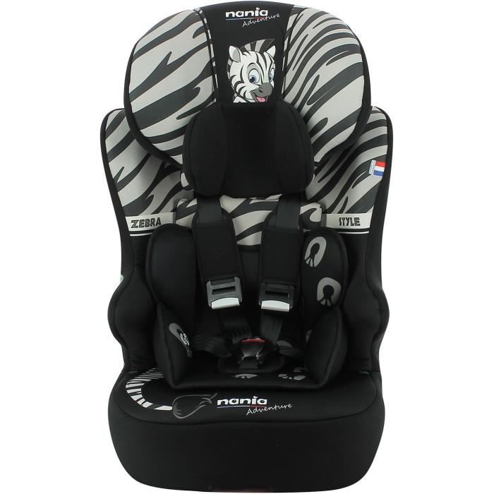 NANIA Siege auto ceinturé RACE I Groupe 1/2/3 de 3 a 10 ans 9-36kg 76-140 cm R129 Tetiere régable - Base inclinable