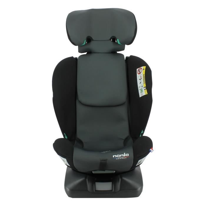 NANIA Siege auto isofix HYDRA I-Size Groupe 0/1/2/3 de a 12 ans 0-36 kg 40-150 cm R 129 - Pivotant - Inclinable - Noir