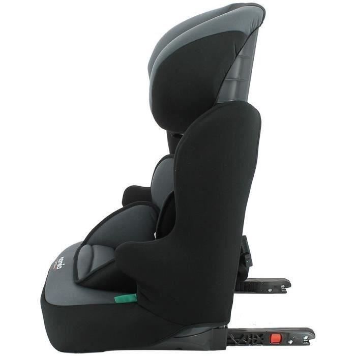 NANIA Siege auto isofix RACE I FIX Groupe 1/2/3 de 3 a 10 ans 9-36 kg 76-140 cm R129 Tetiere réglable - Base