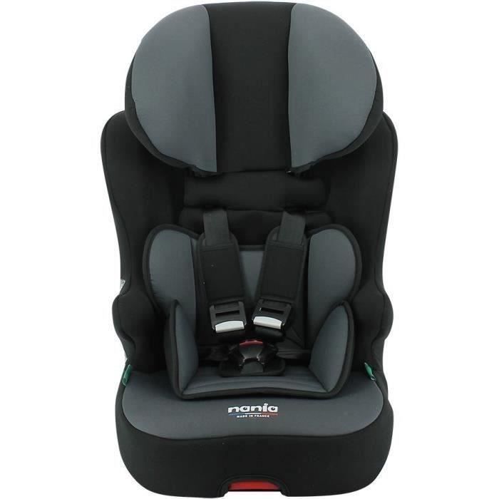 NANIA Siege auto isofix RACE I FIX Groupe 1/2/3 de 3 a 10 ans 9-36 kg 76-140 cm R129 Tetiere réglable - Base