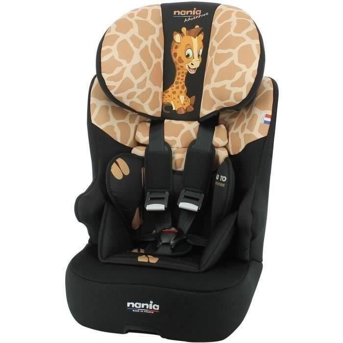 NANIA Siege auto isofix RACE I FIX Groupe 1/2/3 de 3 a 10 ans 9-36 kg 76-140 cm R129 Tetiere réglable - Base