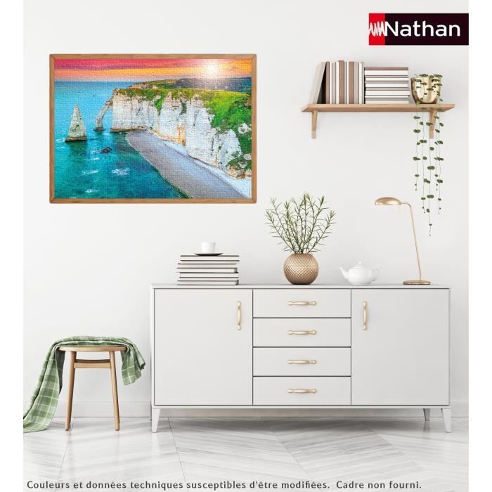 Nathan-Puzzle 1000p-Les falaises d’Etretat-Adultes et enfants des 14 ans-Puzzle de qualité supérieure-Encastrement