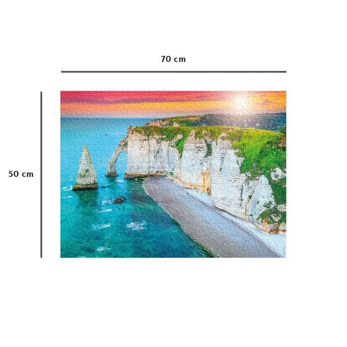 Nathan-Puzzle 1000p-Les falaises d’Etretat-Adultes et enfants des 14 ans-Puzzle de qualité supérieure-Encastrement