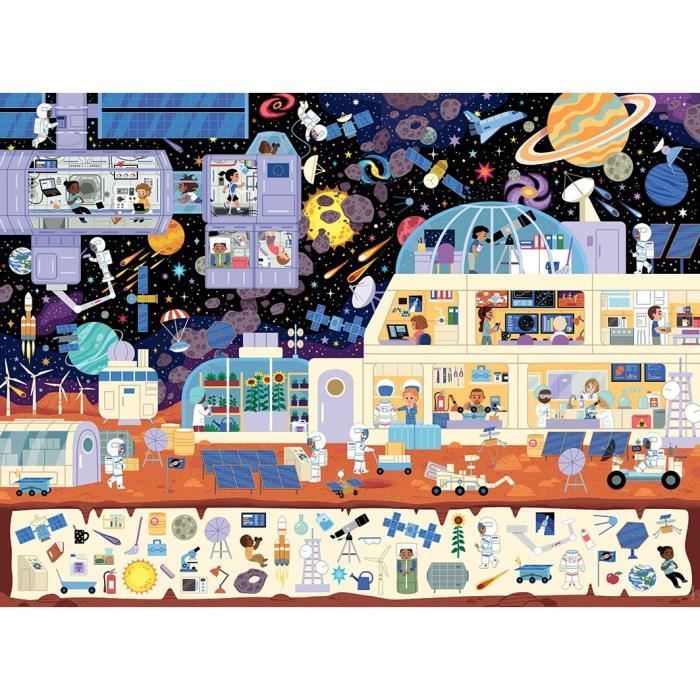 Nathan-Puzzle 150 pieces - Dans l’espace (Cherche et trouve)-4005556862139-A partir de 7 ans