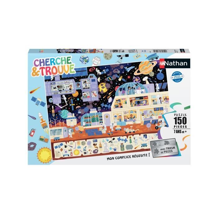 Nathan-Puzzle 150 pieces - Dans l’espace (Cherche et trouve)-4005556862139-A partir de 7 ans