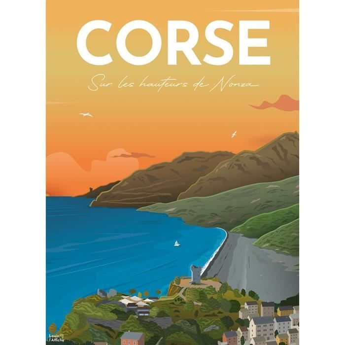 Nathan-Puzzle 500 pieces-Affiche de la Corse/Louis l’Affiche-Adultes et enfants des 10 ans-Puzzle de qualité