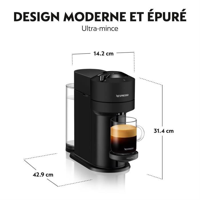 NESPRESSO KRUPS Vertuo Nex Machine a Café Cafetiere Espresso Noir YY4606FD