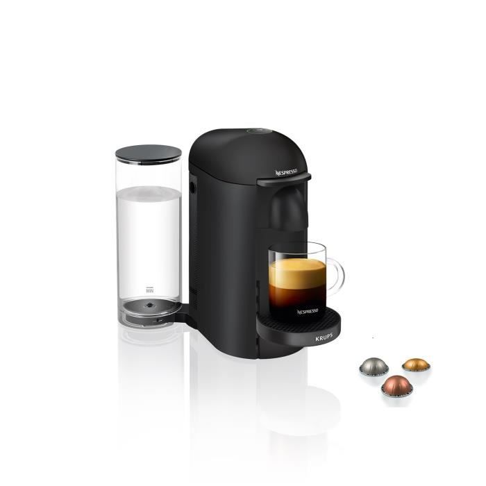 NESPRESSO KRUPS Vertuo Plus Machine a Café Cafetiere Espresso Noir YY3922FD