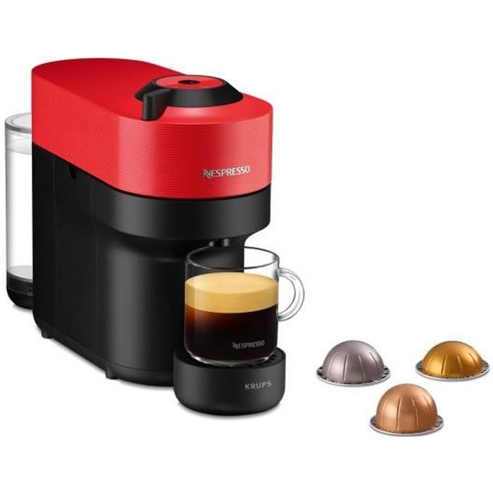 NESPRESSO KRUPS Vertuo Pop Machine a Café Cafetiere Espresso Rouge YY4888FD