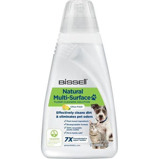 Nettoyant pour sols avec formule Naturelle - BISSELL - B3122 Crosswave - 1L Spécial Animaux Nettoyage Multi-Surfaces