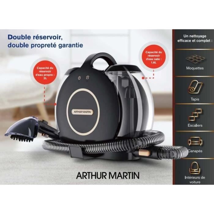 Nettoyeur Portatif Multi Surface - ARTHUR MARTIN - AMPNM148 - 450W - Eau propre: 2L - Eau Sale: 1,6L - Rangement facil