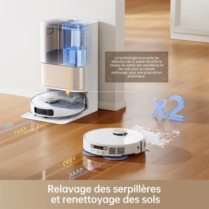 NEW Dreame L10s Pro Ultra Heat - Robot Aspirateur Laveur - Auto-Nettoyage Automatique des serpillieres - Aspiration