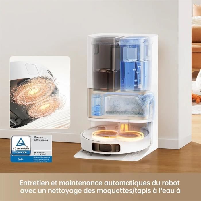 NEW Dreame L10s Pro Ultra Heat - Robot Aspirateur Laveur - Auto-Nettoyage Automatique des serpillieres - Aspiration