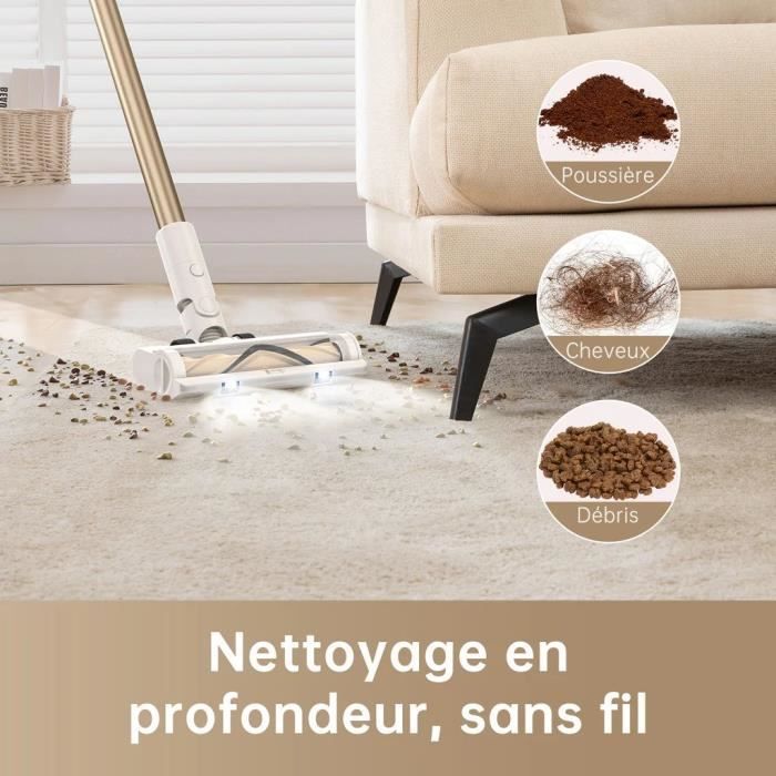 NEW DREAME R10 - Aspirateur Balai sans Fil - Puissance 120AW Autonomie 60 Min - Filtration avancée - Brosse