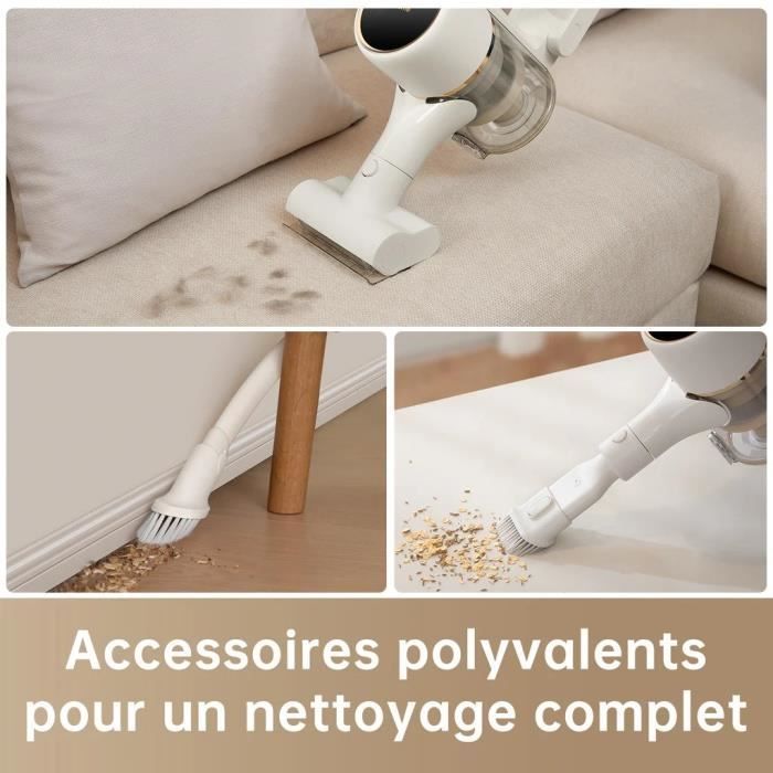 NEW DREAME R10 - Aspirateur Balai sans Fil - Puissance 120AW Autonomie 60 Min - Filtration avancée - Brosse