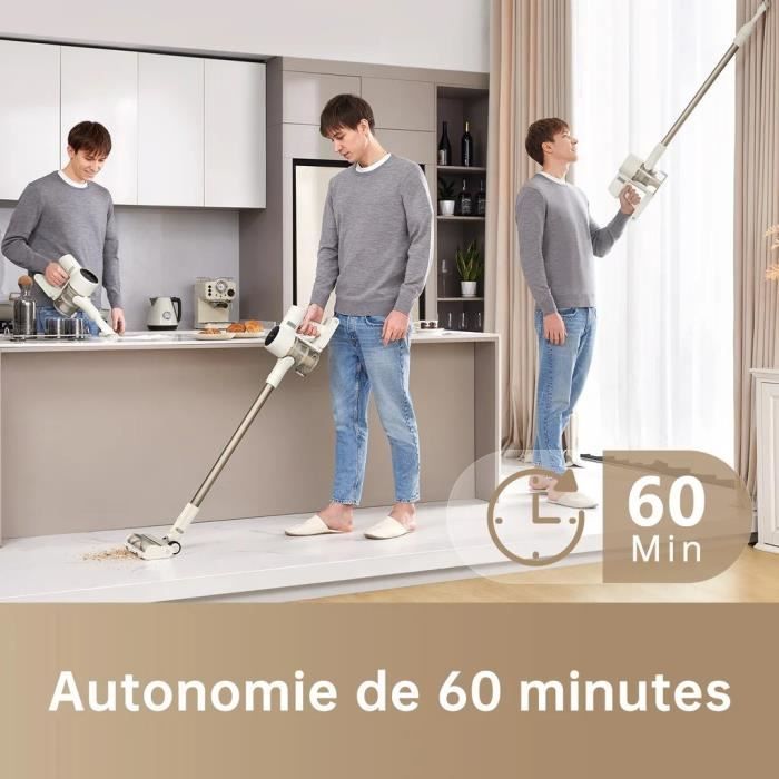 NEW DREAME R10 - Aspirateur Balai sans Fil - Puissance 120AW Autonomie 60 Min - Filtration avancée - Brosse