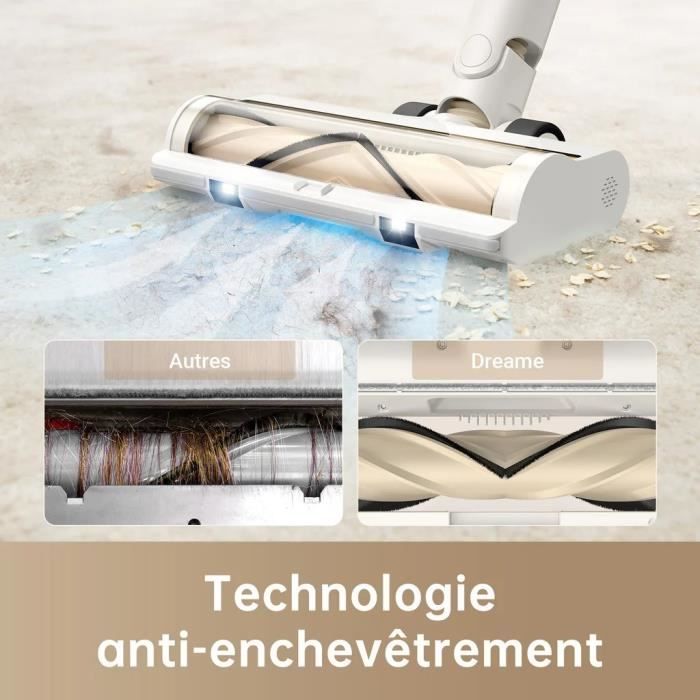 NEW DREAME R10 - Aspirateur Balai sans Fil - Puissance 120AW Autonomie 60 Min - Filtration avancée - Brosse