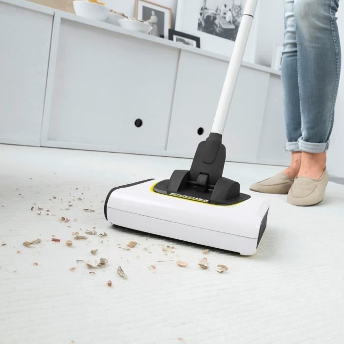 NEW KARCHER KB 5 - Balai électrique sans fil - Autonomie 30 min sur sols durs (20min sur tapis) - Compact et léger