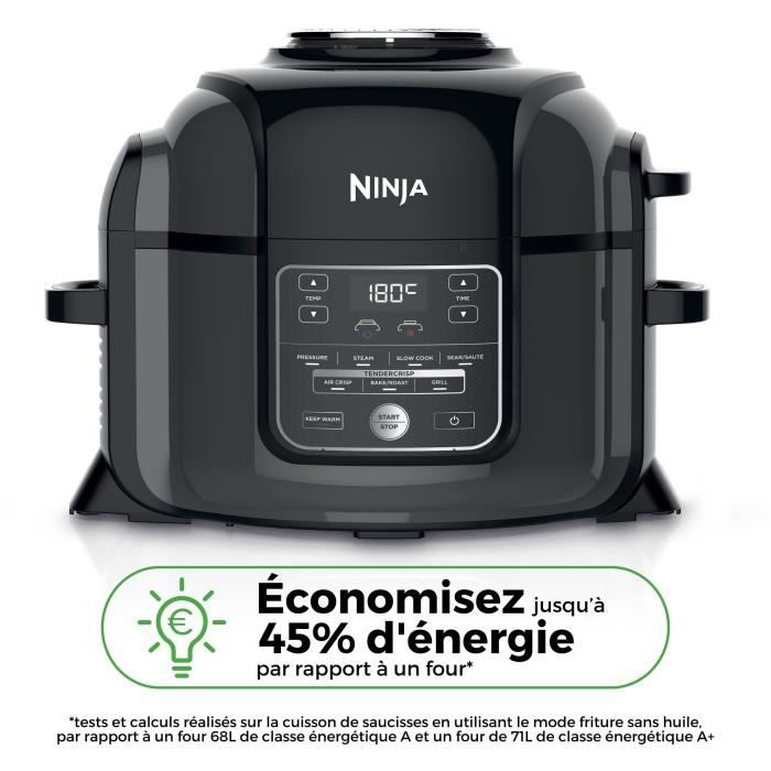 Multicuiseur 7-en-1 NINJA Foodi - OP300EU - 6L - 1500W - Technologie TenderCrisp - Noir - 7 modes de cuisson