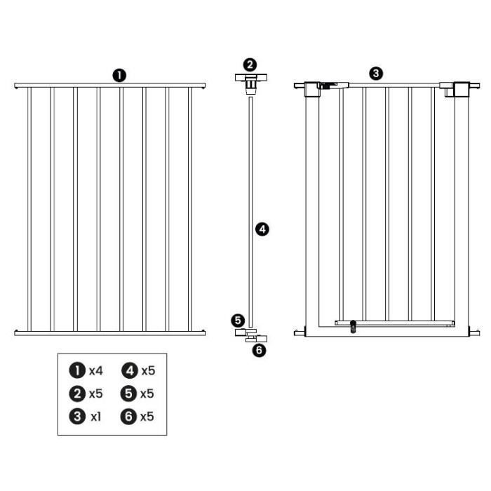 NORDLINGERPRO Barriere Pare feu pliable avec portillon protection feu cheminée et poele