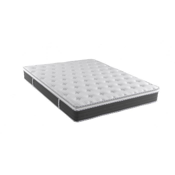 NUVOLA - Matelas - 140 x 190 cm - Epaisseur 27 cm - Ressorts - Surmatelas intégré