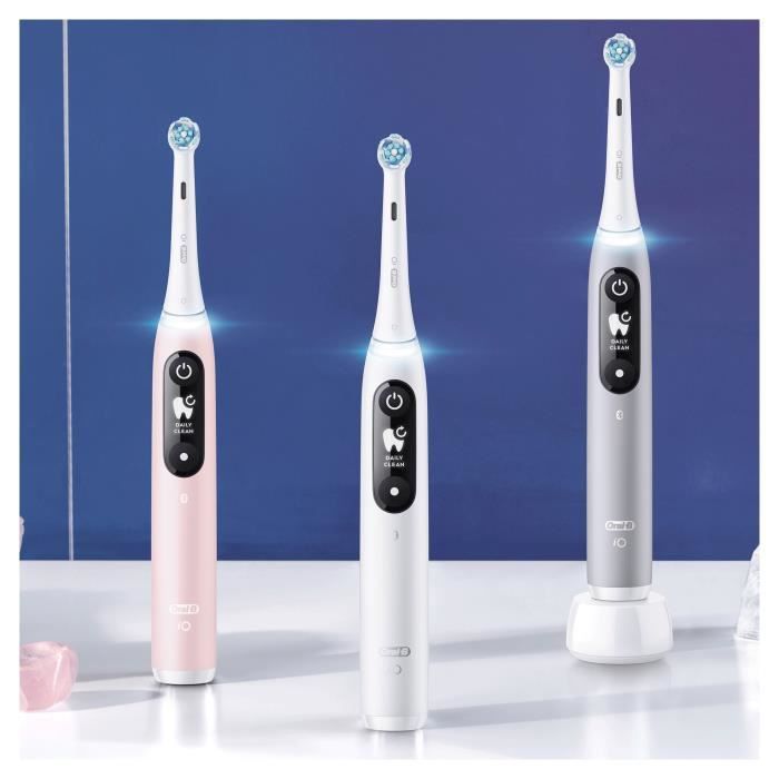 Oral-B iO 6S Brosse a Dents Électrique connectée Bluetooth Grise 2 Brossettes 1 Étui De Voyage