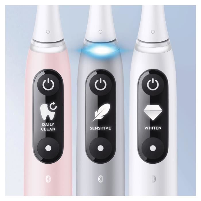 Oral-B iO 6S Brosse a Dents Électrique connectée Bluetooth Grise 2 Brossettes 1 Étui De Voyage