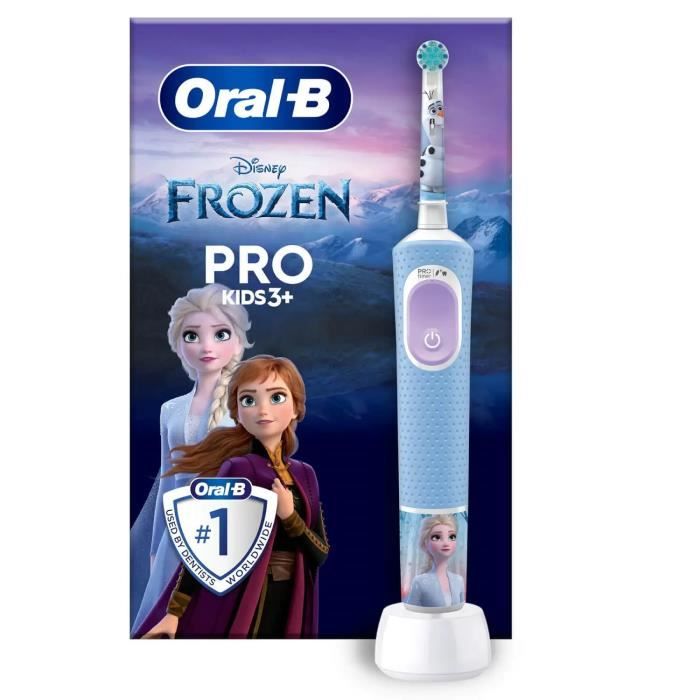 Oral-B Pro Kids Brosse a Dents Électrique Enfant Reine des Neiges Disney 1 Brossette Brossage Doux Minuteur