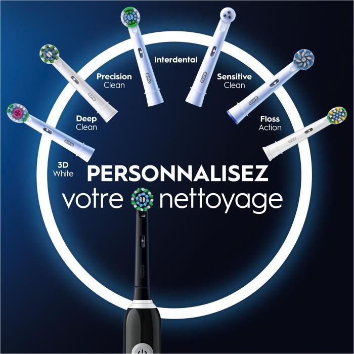 Oral-B Pro Series 1 Brosse a Dents Électrique Noire 2 Brossettes Conçue Par Braun