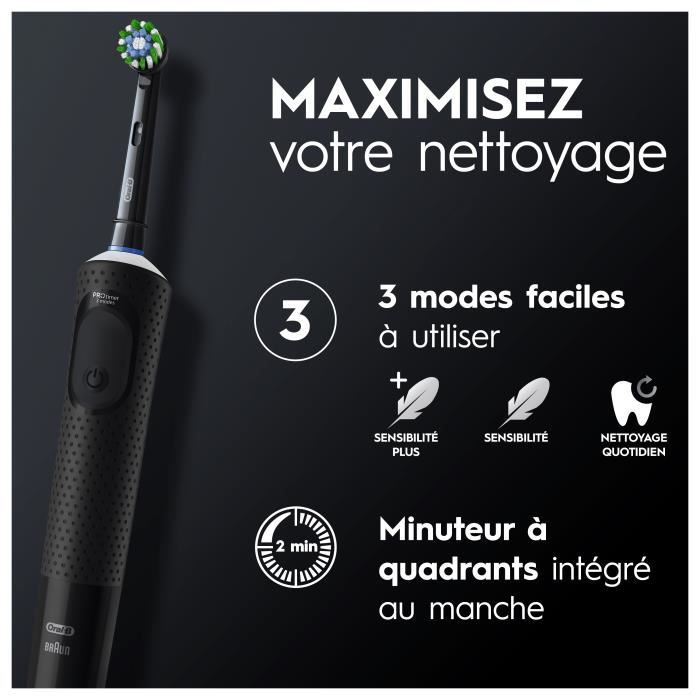 Oral-B Vitality Pro Brosse a Dents Électrique Noire 1 Brossette