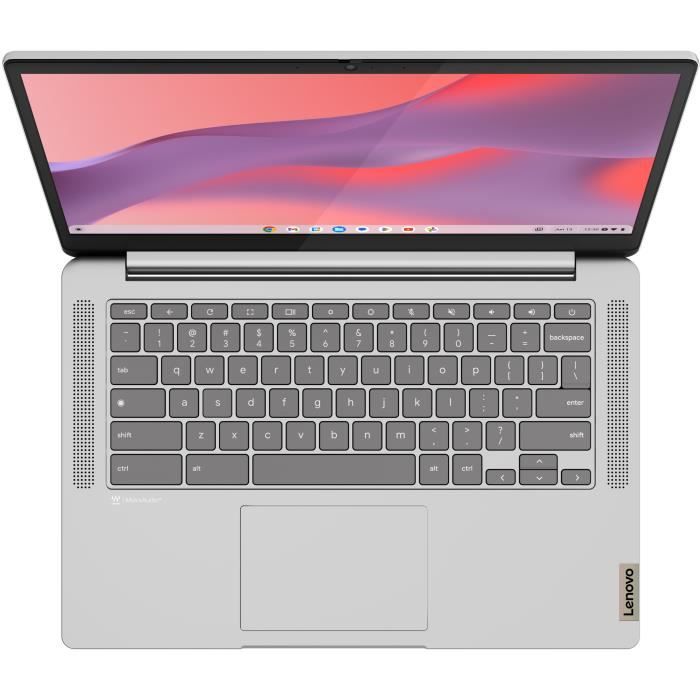 Ordinateur Chromebook Lenovo IdeaPad 3 14M868 | 14’’ FHD 250N - MT8186 - RAM 8 Go - Stockage 128 Go - Chrome OS - AZERTY