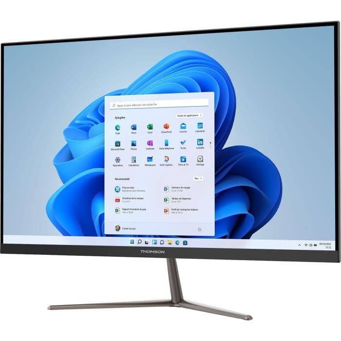 Ordinateur tout-en-un -THOMSON AIO21C4BK128 - 21,6 FHD - Intel Celeron N4020 - RAM 4Go - Stockage 128Go SSD - Wifi AC &