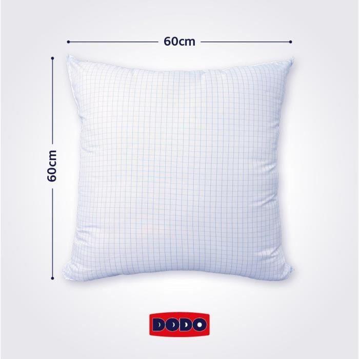 Oreiller médium DODO 60x60 cm - Protection anti punaise, anti acarien - 550 gr - Blanc - Fabriqué en France - Paloma Tech