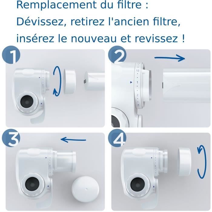 Pack 1 Filtre a eau - BRITA - ON TAP V - 600 L d’eau filtrée / 4 mois - Compatible systeme de filtration sur robinet