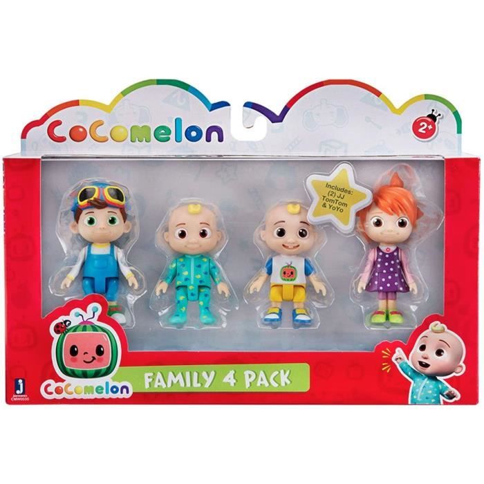 Pack 4 figurines CoComelon - JJ TomTom et YoYo - Bandai