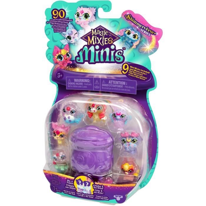 Pack 9 Figurines Minis - MAGIC MIXIES - Mini créatures a collectionner chaudrons et ingrédients inclus